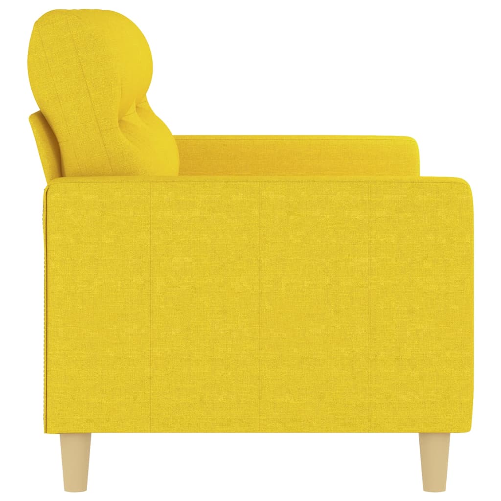 Canapé à 2 places Jaune clair 140 cm Tissu - XIOS
