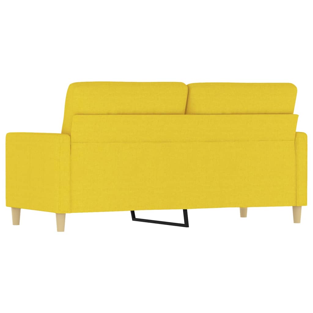 Canapé à 2 places Jaune clair 140 cm Tissu - XIOS