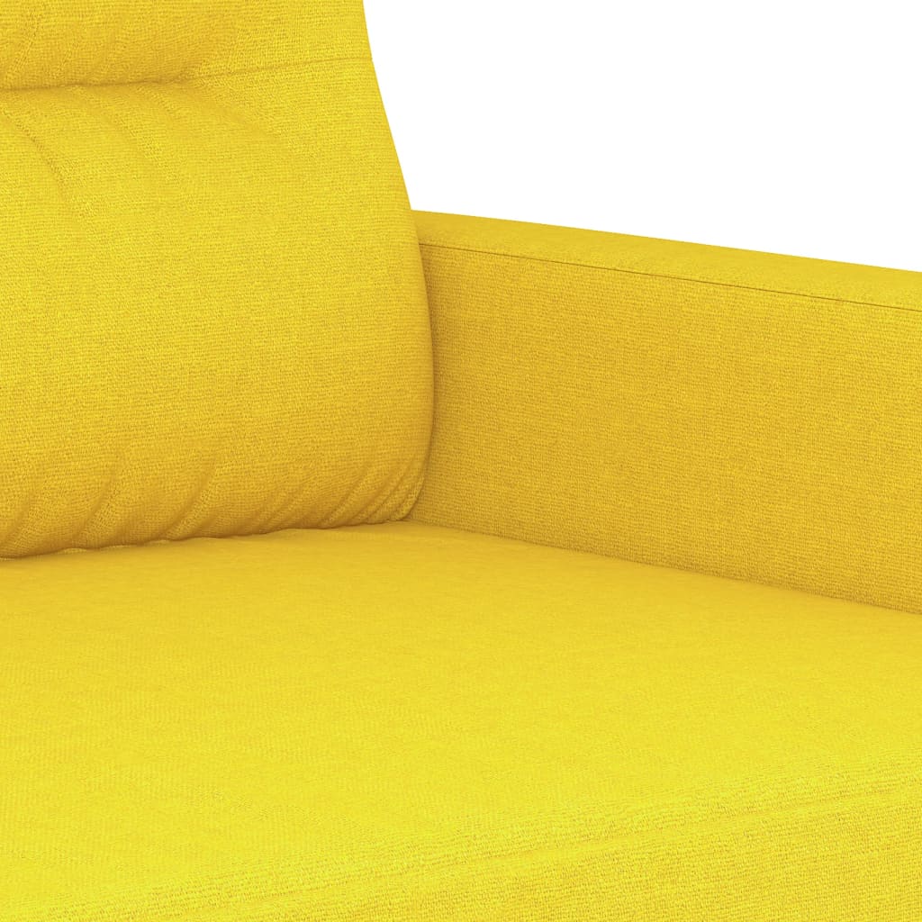 Canapé à 2 places Jaune clair 140 cm Tissu - XIOS