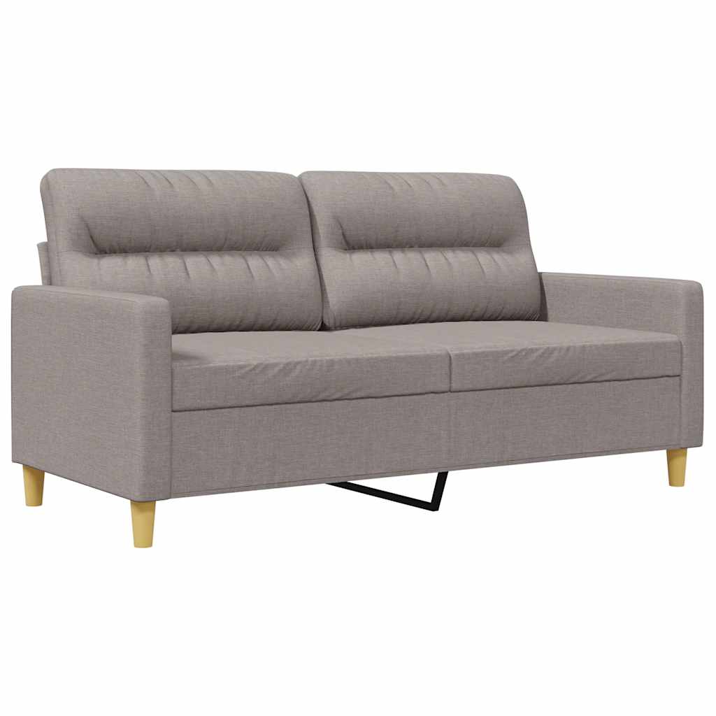Canapé à 2 places Taupe 140 cm Tissu - XIOS