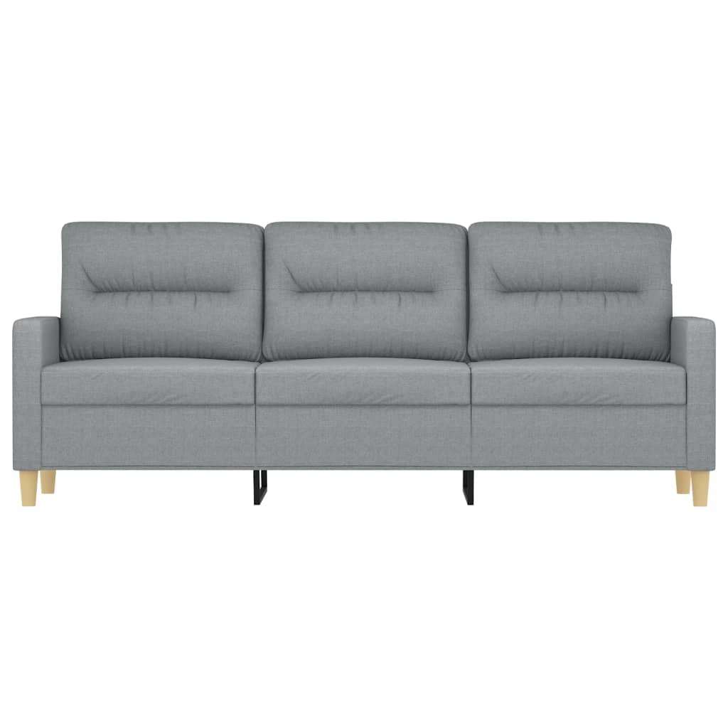 Canapé à 3 places Gris clair 180 cm Tissu - XIOS