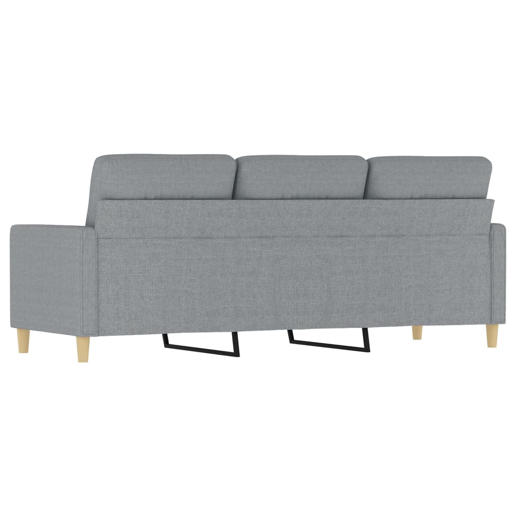 Canapé à 3 places Gris clair 180 cm Tissu - XIOS