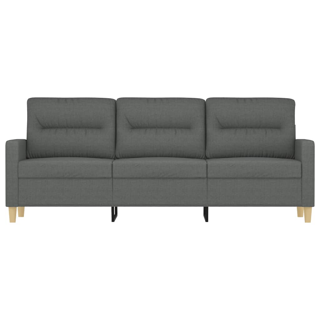 Canapé à 3 places Gris foncé 180 cm Tissu - XIOS