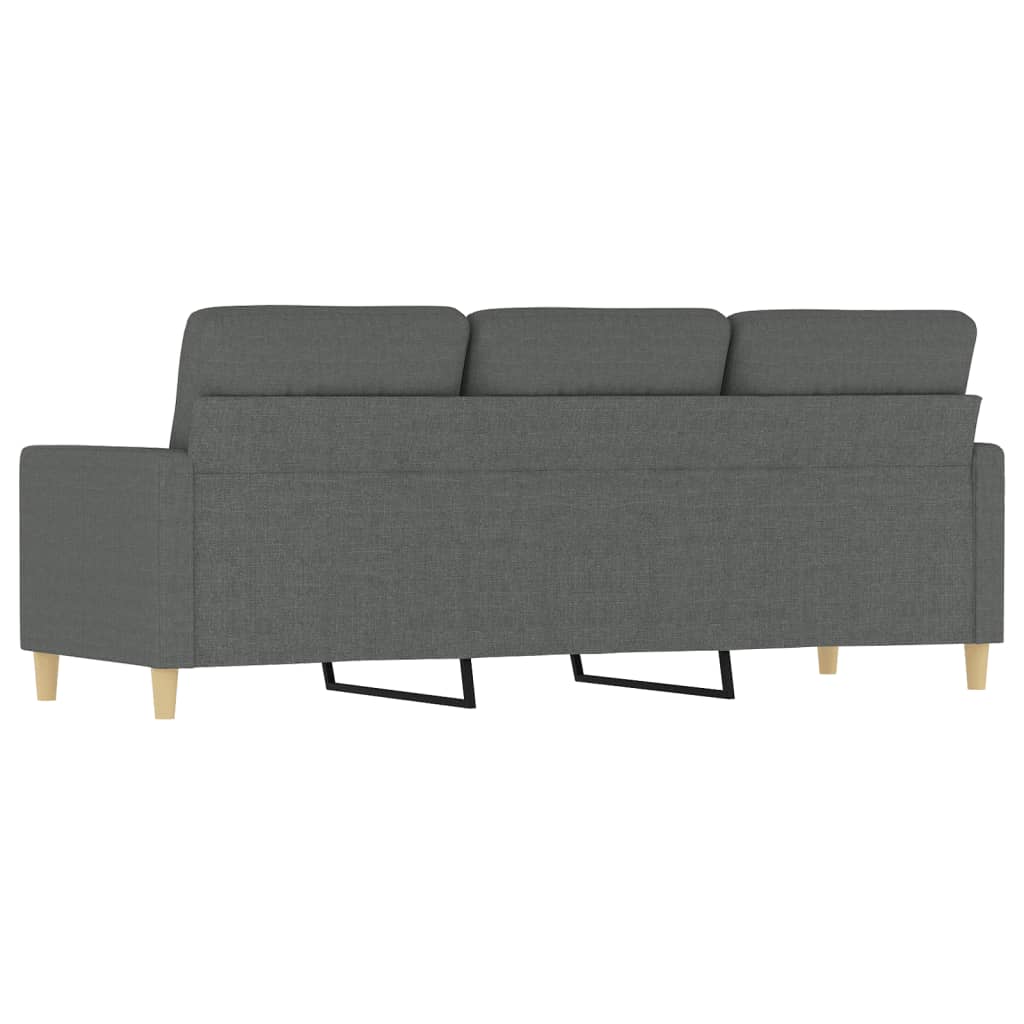 Canapé à 3 places Gris foncé 180 cm Tissu - XIOS