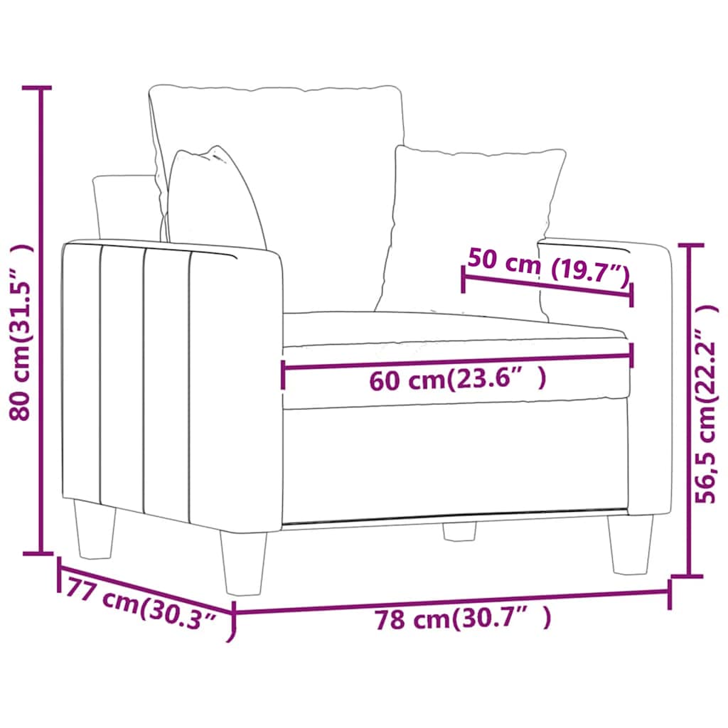 Fauteuil Noir 60 cm Tissu - XIOS