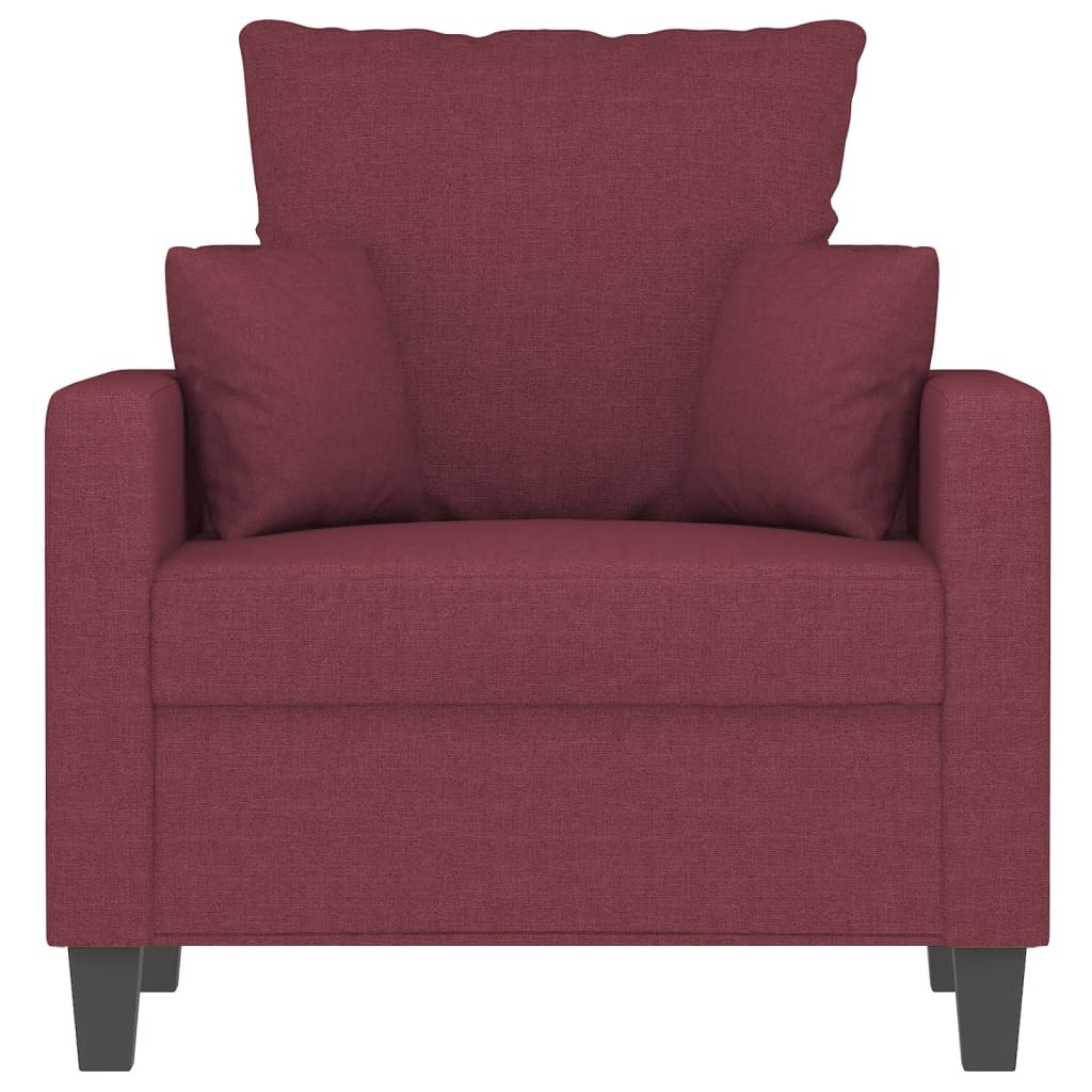 Fauteuil Rouge bordeaux 60 cm Tissu - XIOS