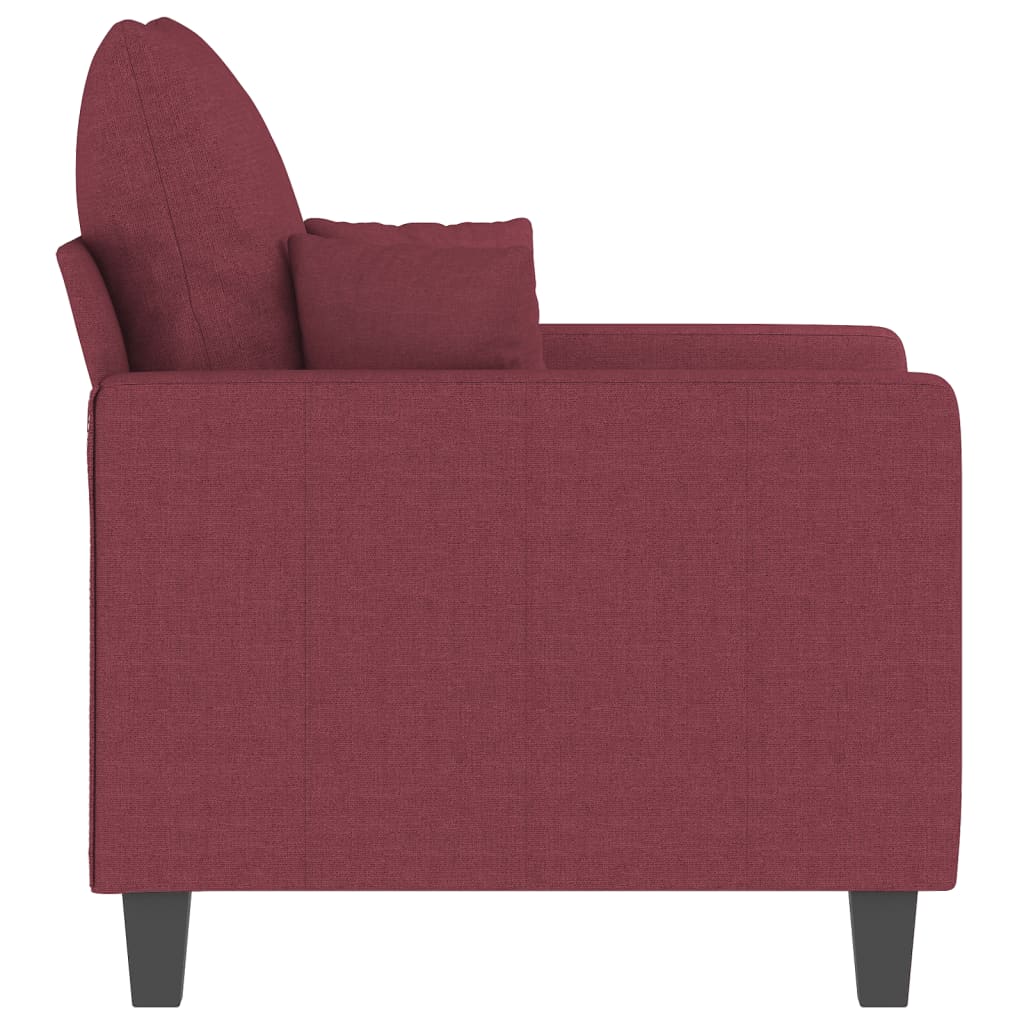 Fauteuil Rouge bordeaux 60 cm Tissu - XIOS