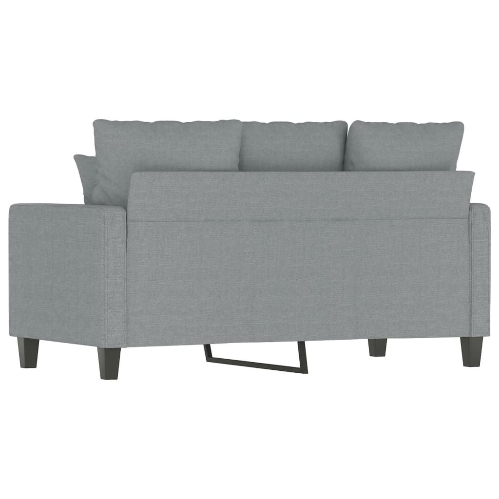 Canapé à 2 places Gris clair 120 cm Tissu - XIOS
