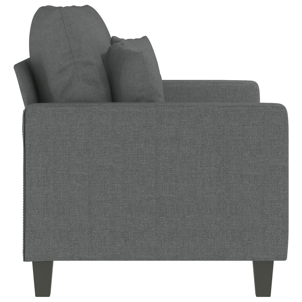 Canapé à 2 places Gris foncé 120 cm Tissu - XIOS