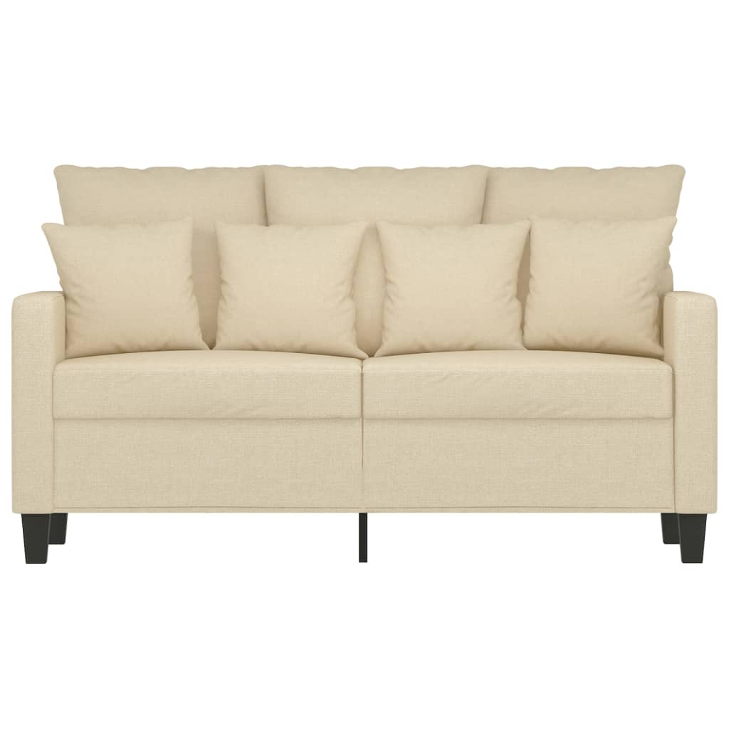 Canapé à 2 places Crème 120 cm Tissu - XIOS