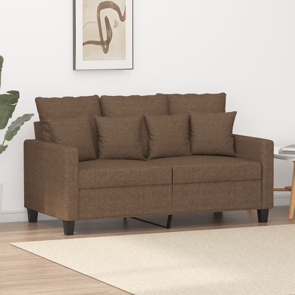 Canapé à 2 places Marron 120 cm Tissu - XIOS