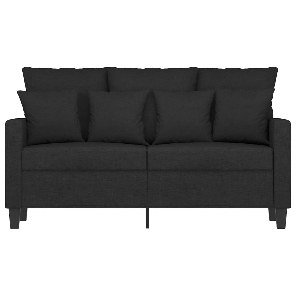Canapé à 2 places Noir 120 cm Tissu - XIOS