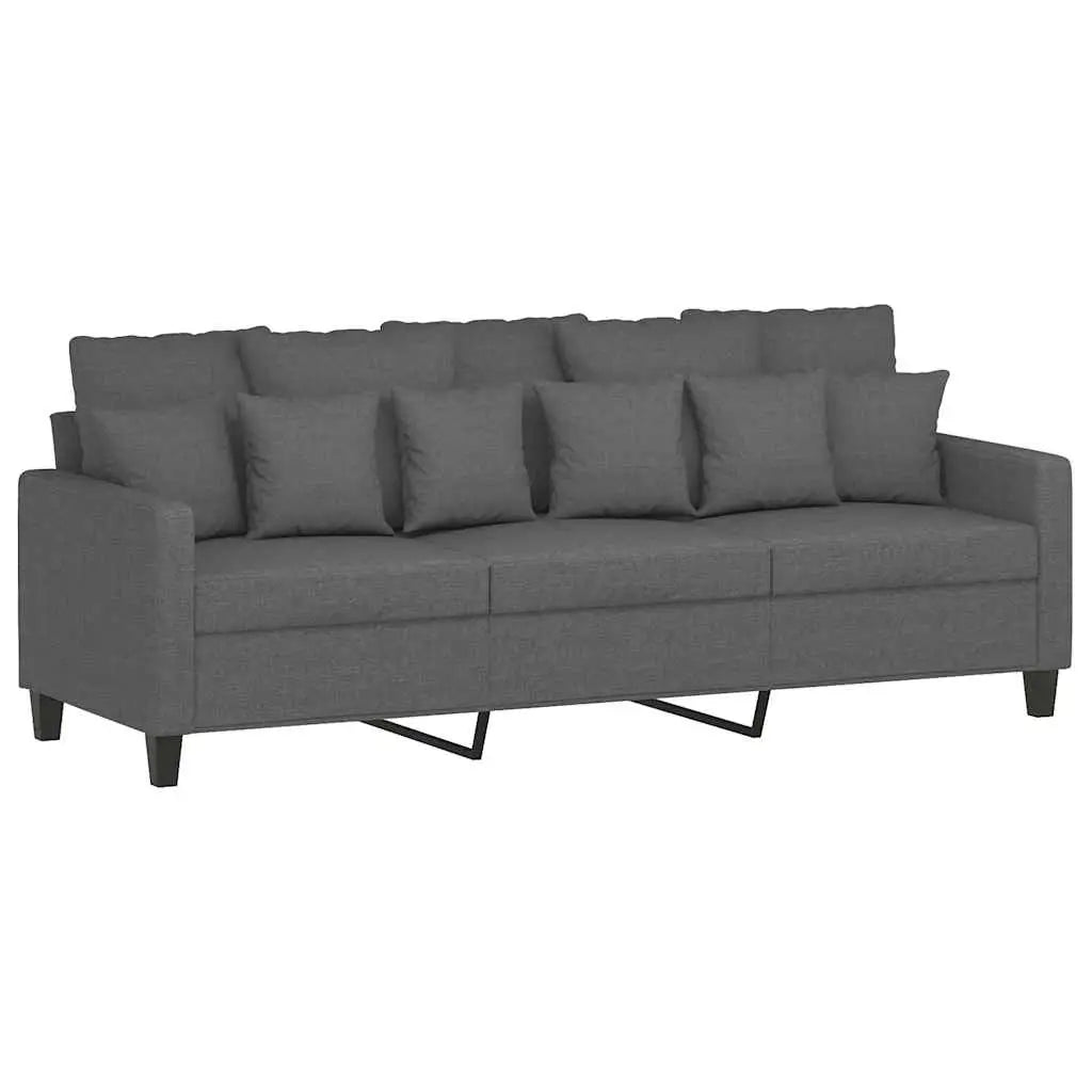 Canapé à 3 places Gris foncé 180 cm Tissu - XIOS