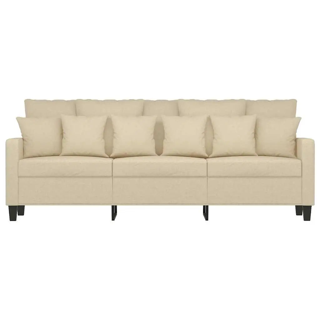 Canapé à 3 places Crème 180 cm Tissu - XIOS