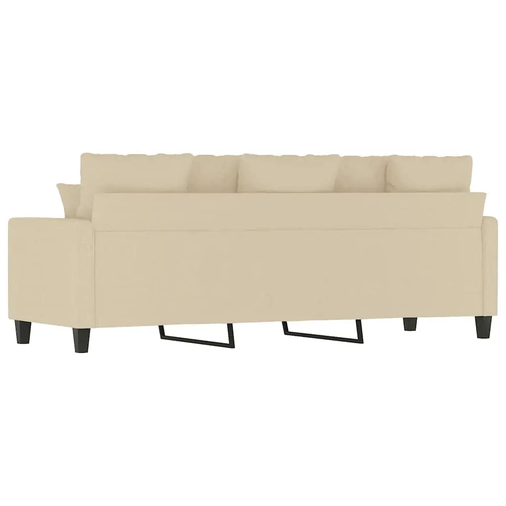 Canapé à 3 places Crème 180 cm Tissu - XIOS