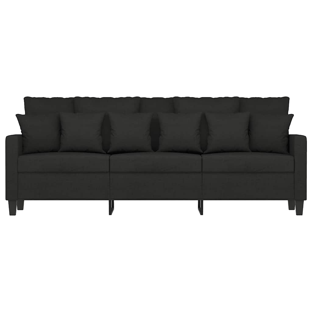 Canapé à 3 places Noir 180 cm Tissu - XIOS