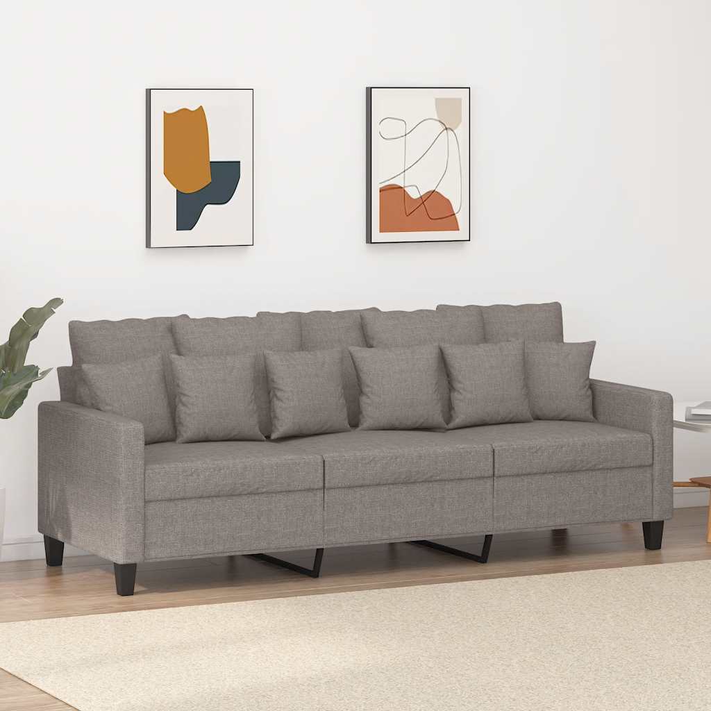 Canapé à 3 places Taupe 180 cm Tissu - XIOS
