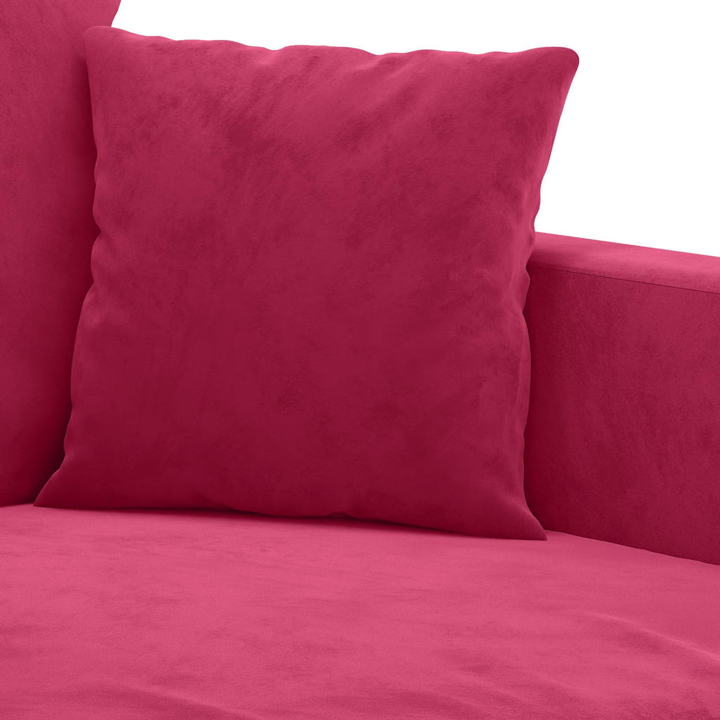 Fauteuil Rouge bordeaux 60 cm Velours - XIOS