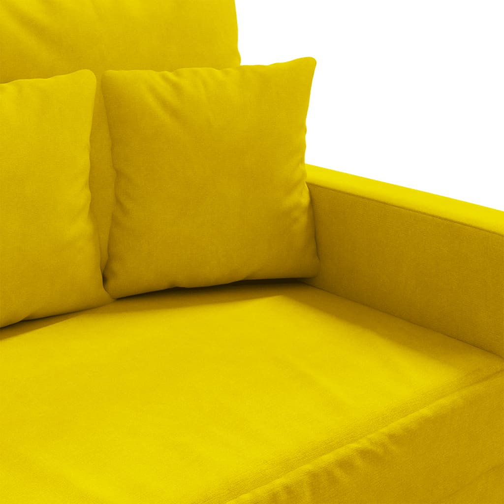 Fauteuil Jaune 60 cm Velours - XIOS