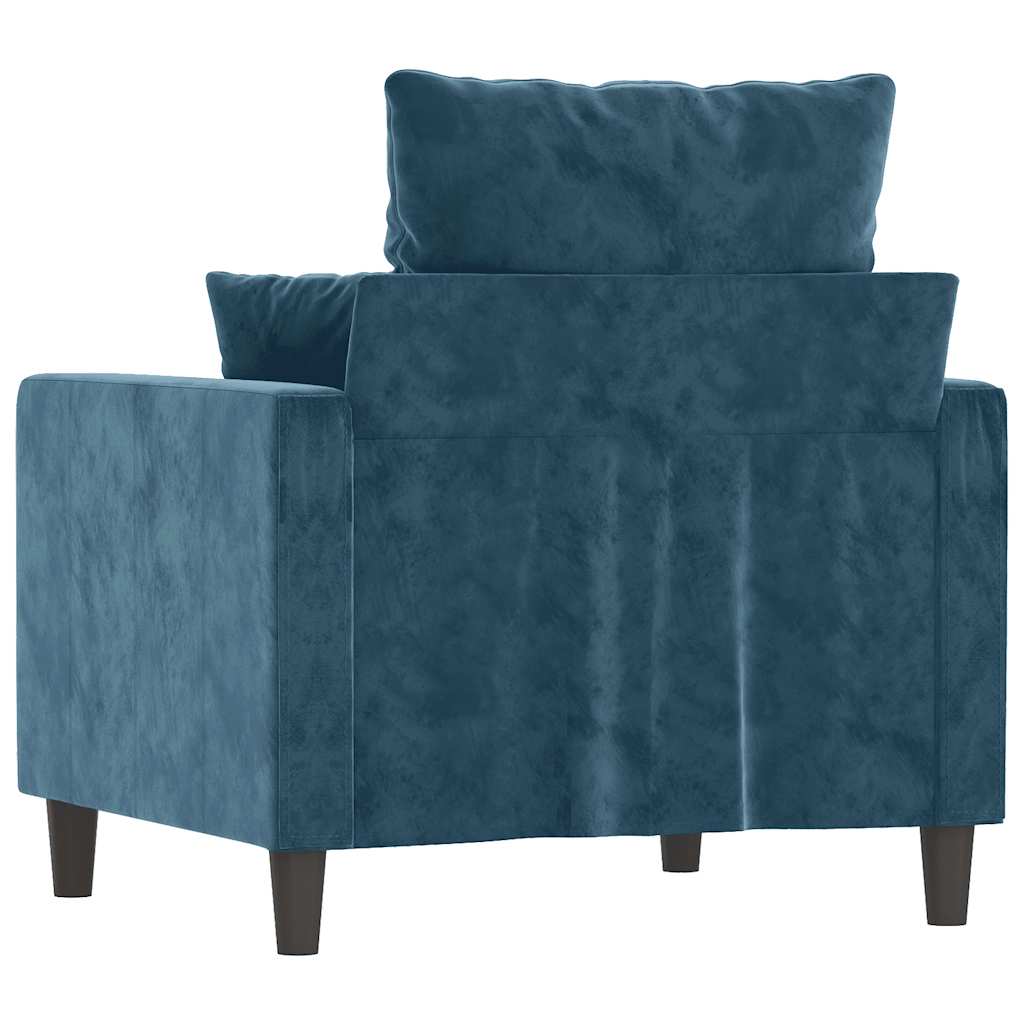 Fauteuil Bleu 60 cm Velours - XIOS