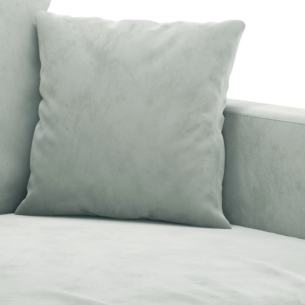Canapé à 2 places Gris clair 120 cm Velours - XIOS