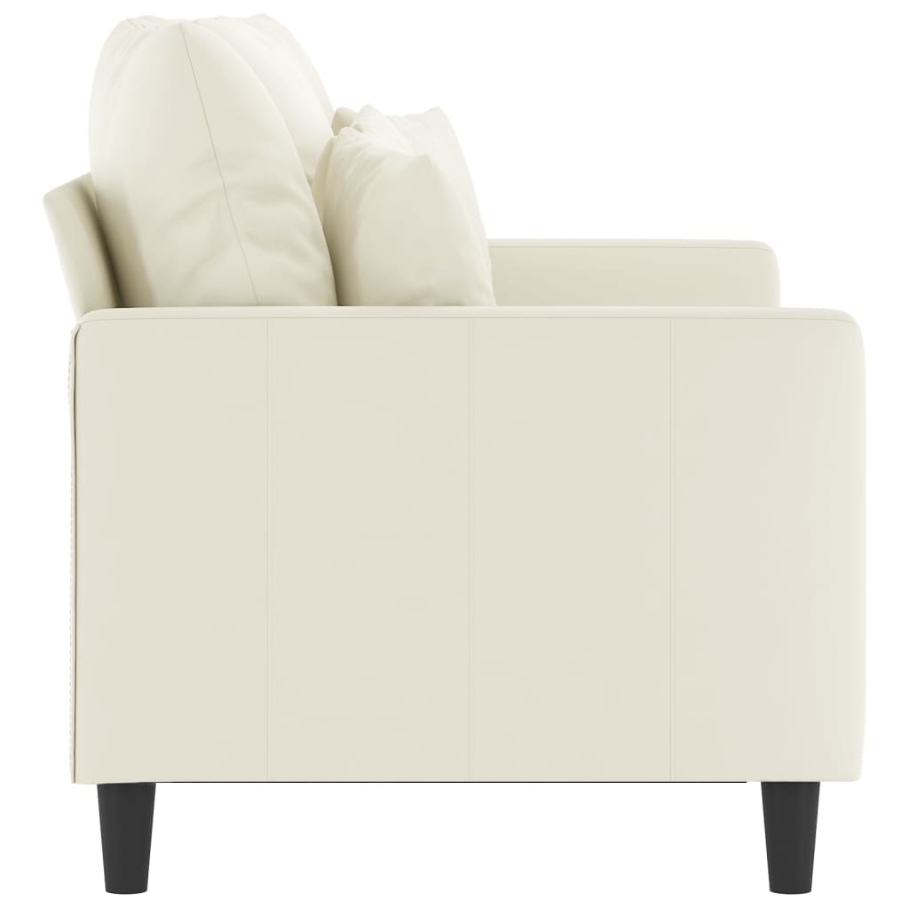 Canapé à 2 places Crème 120 cm Velours - XIOS