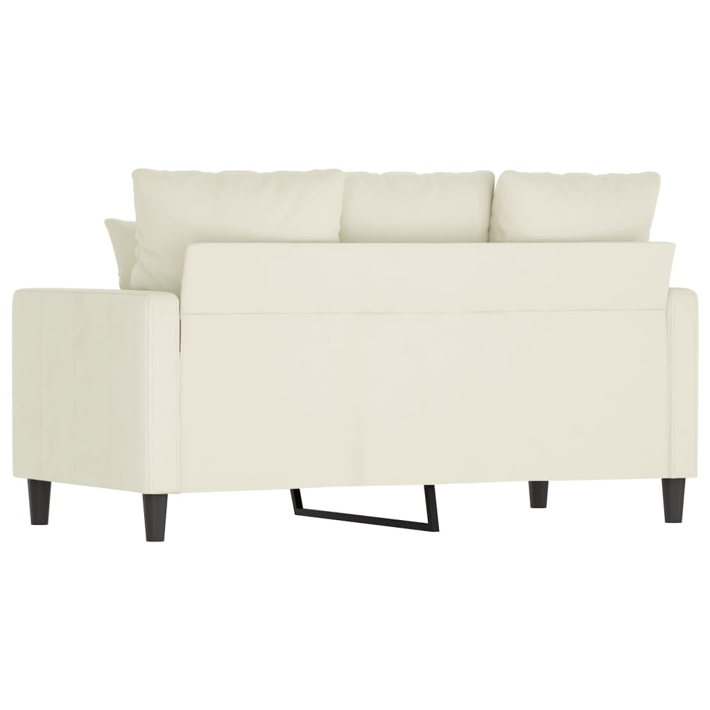 Canapé à 2 places Crème 120 cm Velours - XIOS