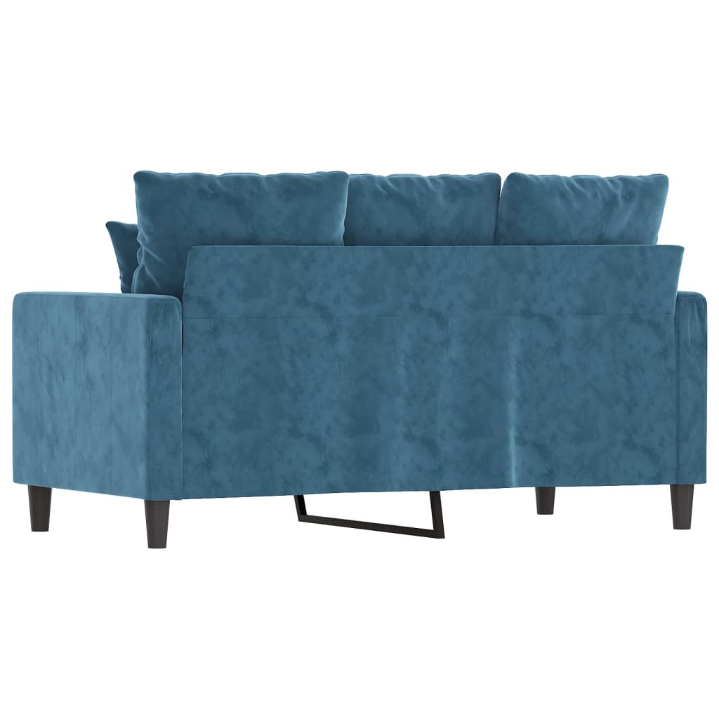 Canapé à 2 places Bleu 120 cm Velours - XIOS