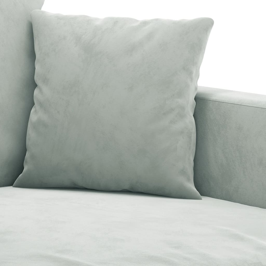 Canapé à 2 places Gris clair 140 cm Velours - XIOS
