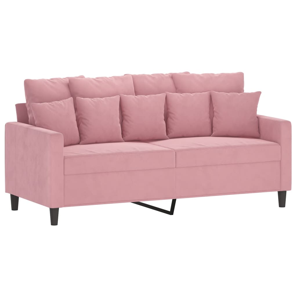 Canapé à 2 places Rose 140 cm Velours - XIOS