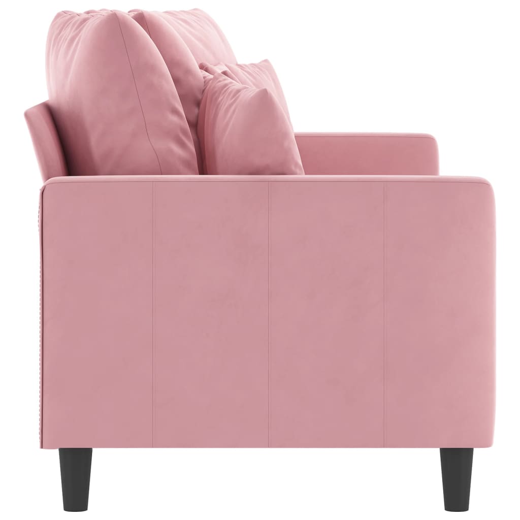 Canapé à 2 places Rose 140 cm Velours - XIOS