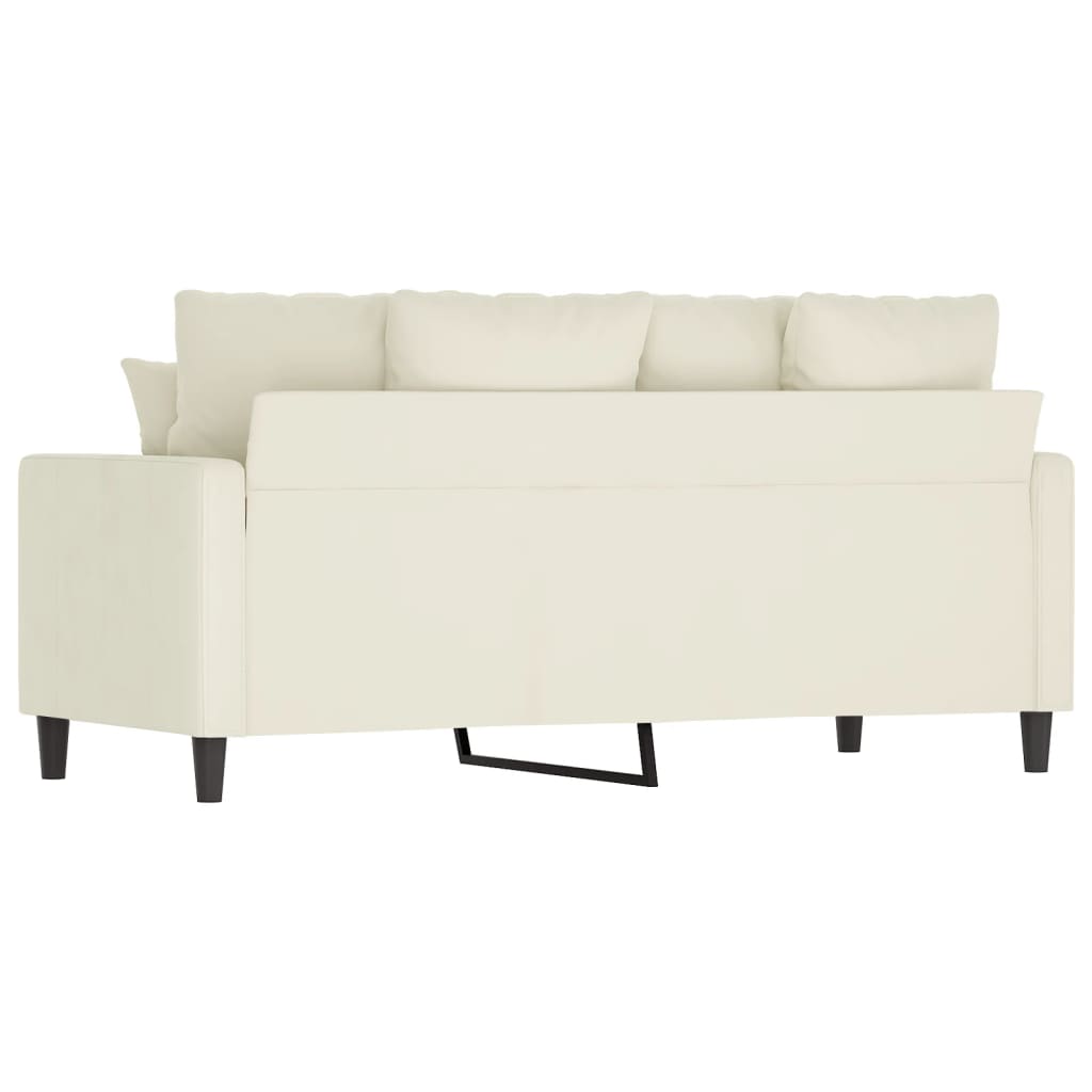 Canapé à 2 places Crème 140 cm Velours - XIOS