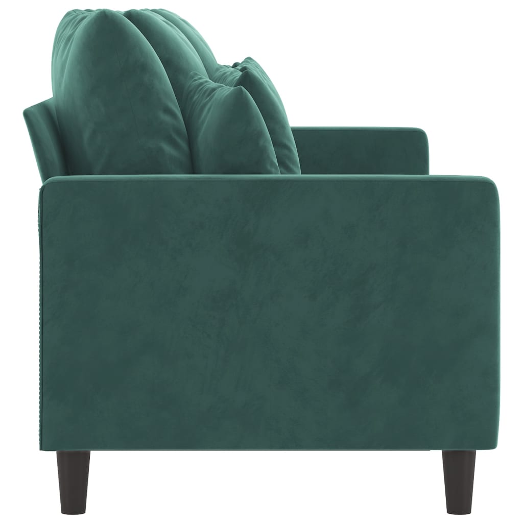 Canapé à 3 places Vert foncé 180 cm Velours - XIOS