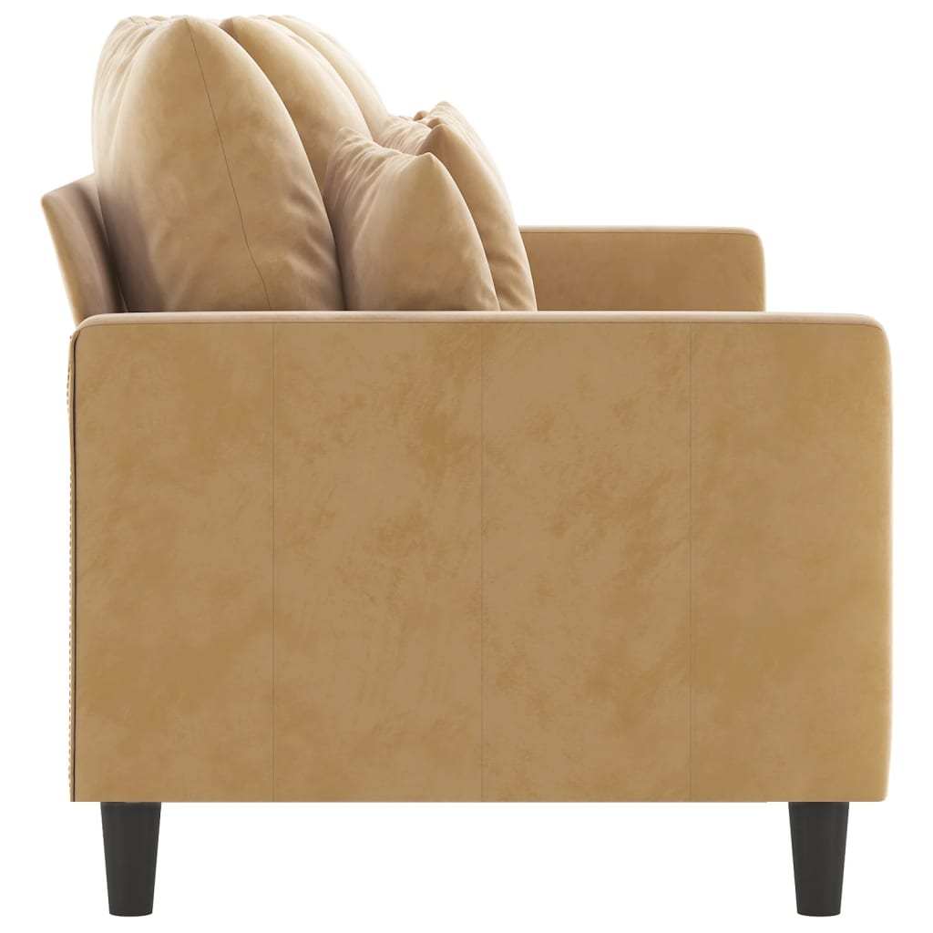 Canapé à 3 places Marron 180 cm Velours - XIOS