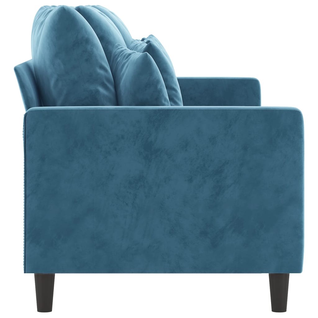 Canapé à 3 places Bleu 180 cm Velours - XIOS