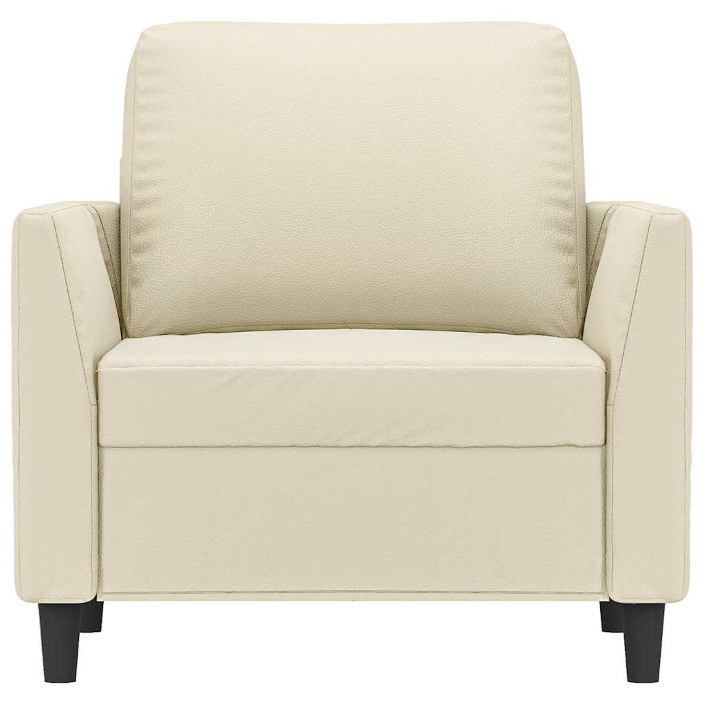 Fauteuil Crème 60 cm Similicuir - XIOS