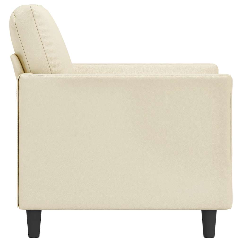 Fauteuil Crème 60 cm Similicuir - XIOS