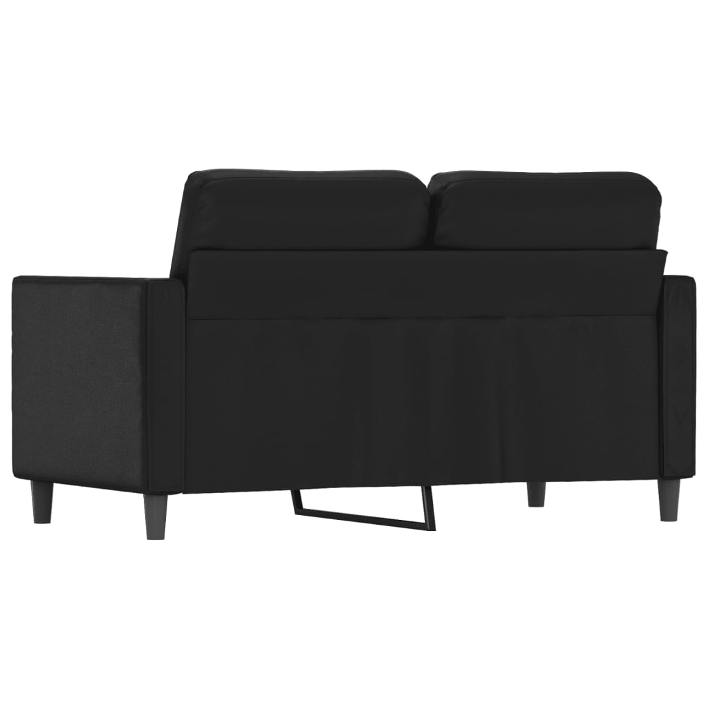 Canapé à 2 places Noir 120 cm Similicuir - XIOS