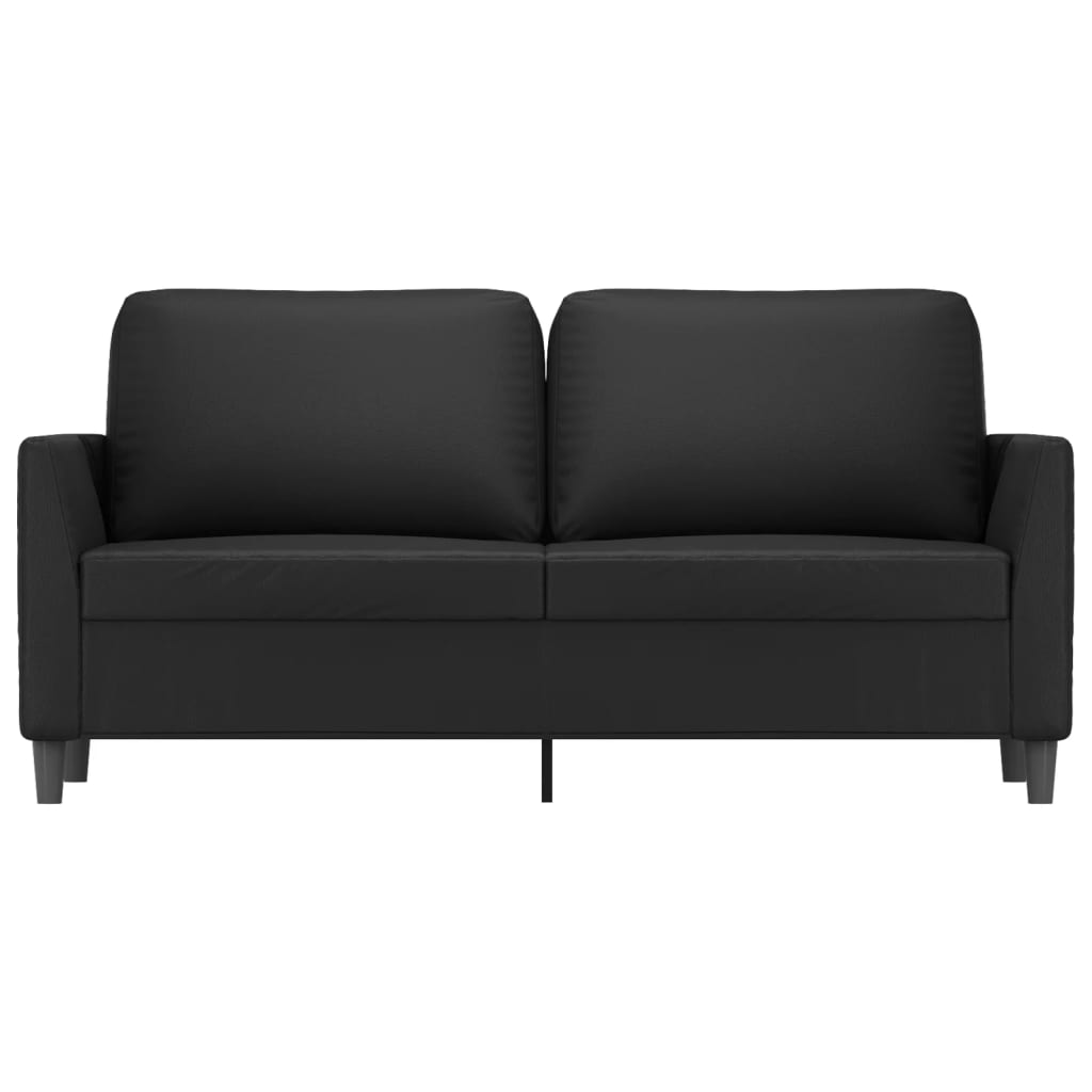 Canapé à 2 places Noir 140 cm Similicuir - XIOS