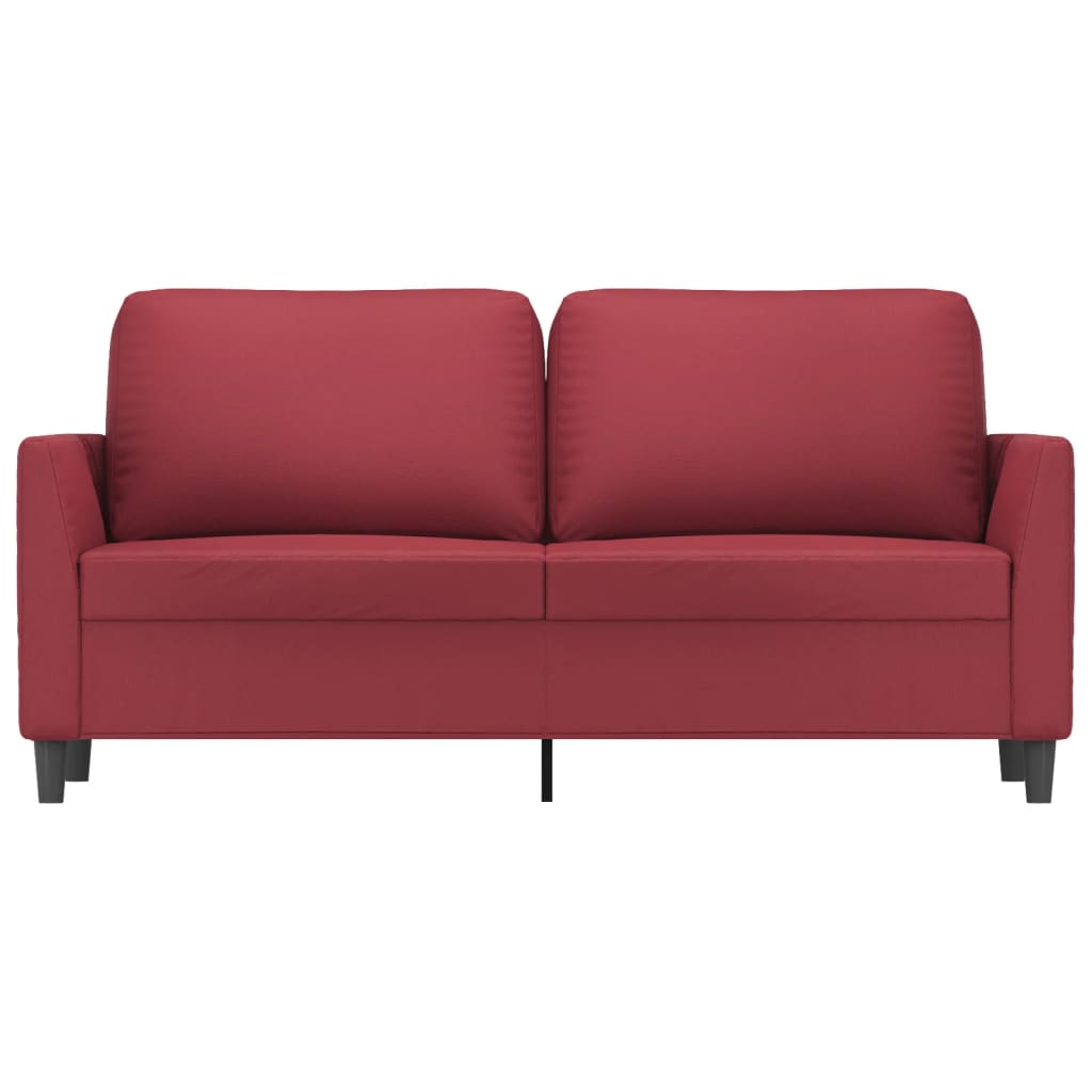 Canapé à 2 places Rouge bordeaux 140 cm Similicuir - XIOS
