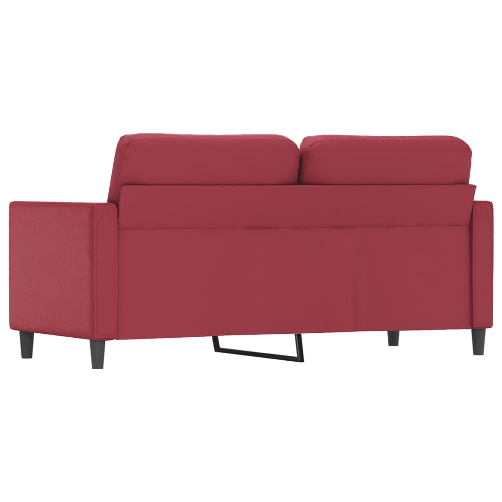 Canapé à 2 places Rouge bordeaux 140 cm Similicuir - XIOS