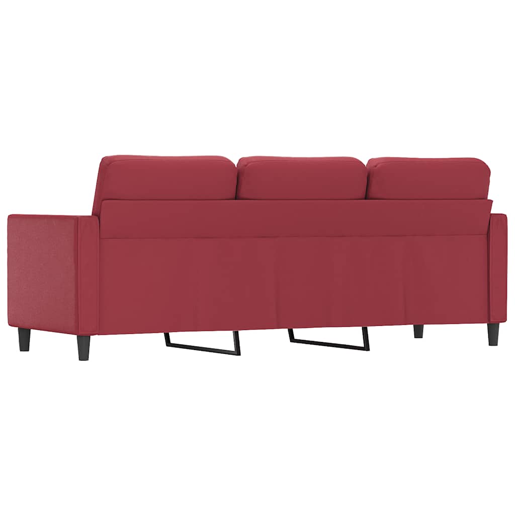 Canapé à 3 places Rouge bordeaux 180 cm Similicuir - XIOS