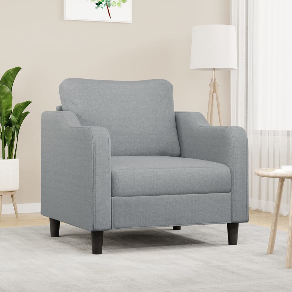 Fauteuil Gris clair 60 cm Tissu - XIOS