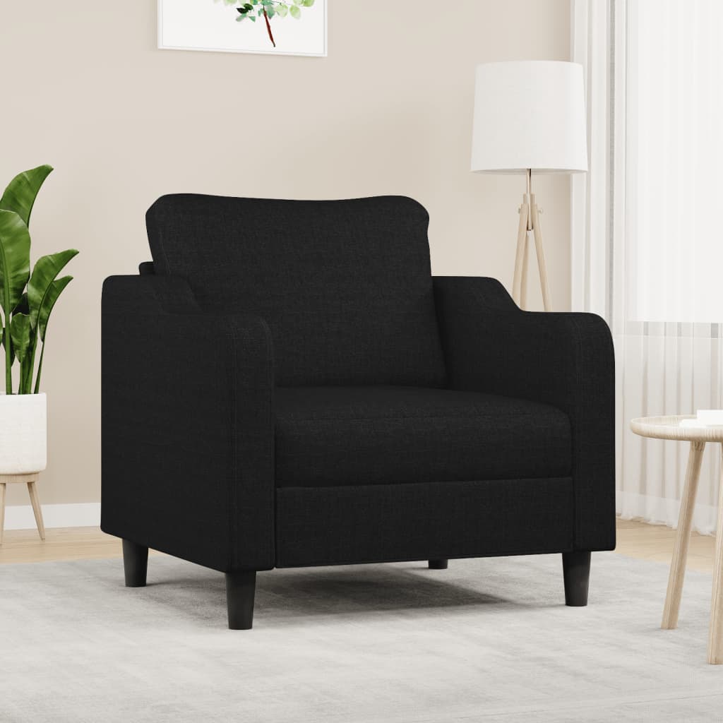 Fauteuil Noir 60 cm Tissu - XIOS