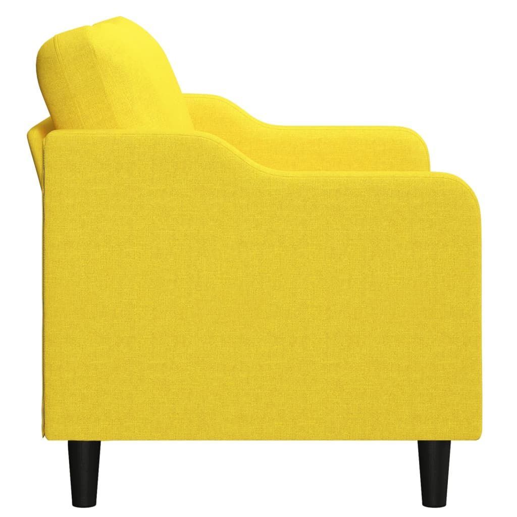 Canapé à 2 places Jaune clair 120 cm Tissu - XIOS