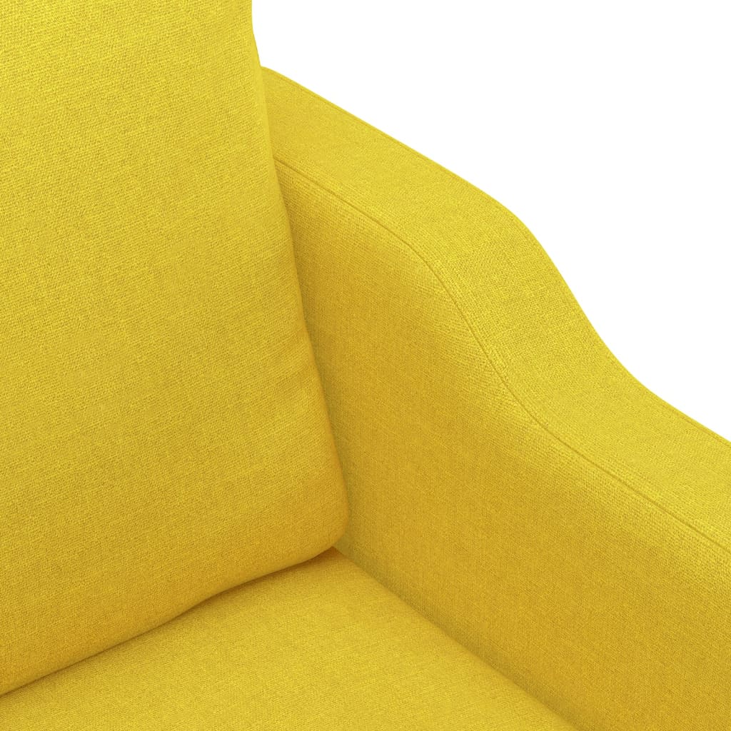 Canapé à 2 places Jaune clair 120 cm Tissu - XIOS