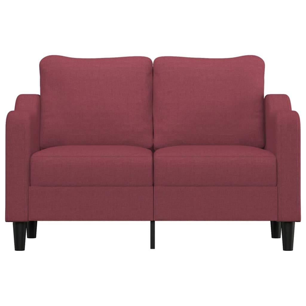 Canapé à 2 places Rouge bordeaux 120 cm Tissu - XIOS