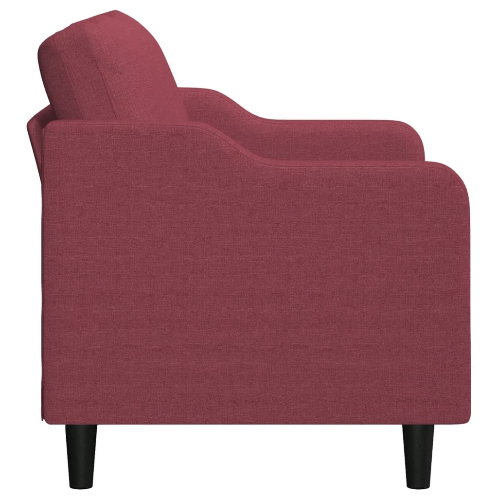 Canapé à 2 places Rouge bordeaux 120 cm Tissu - XIOS