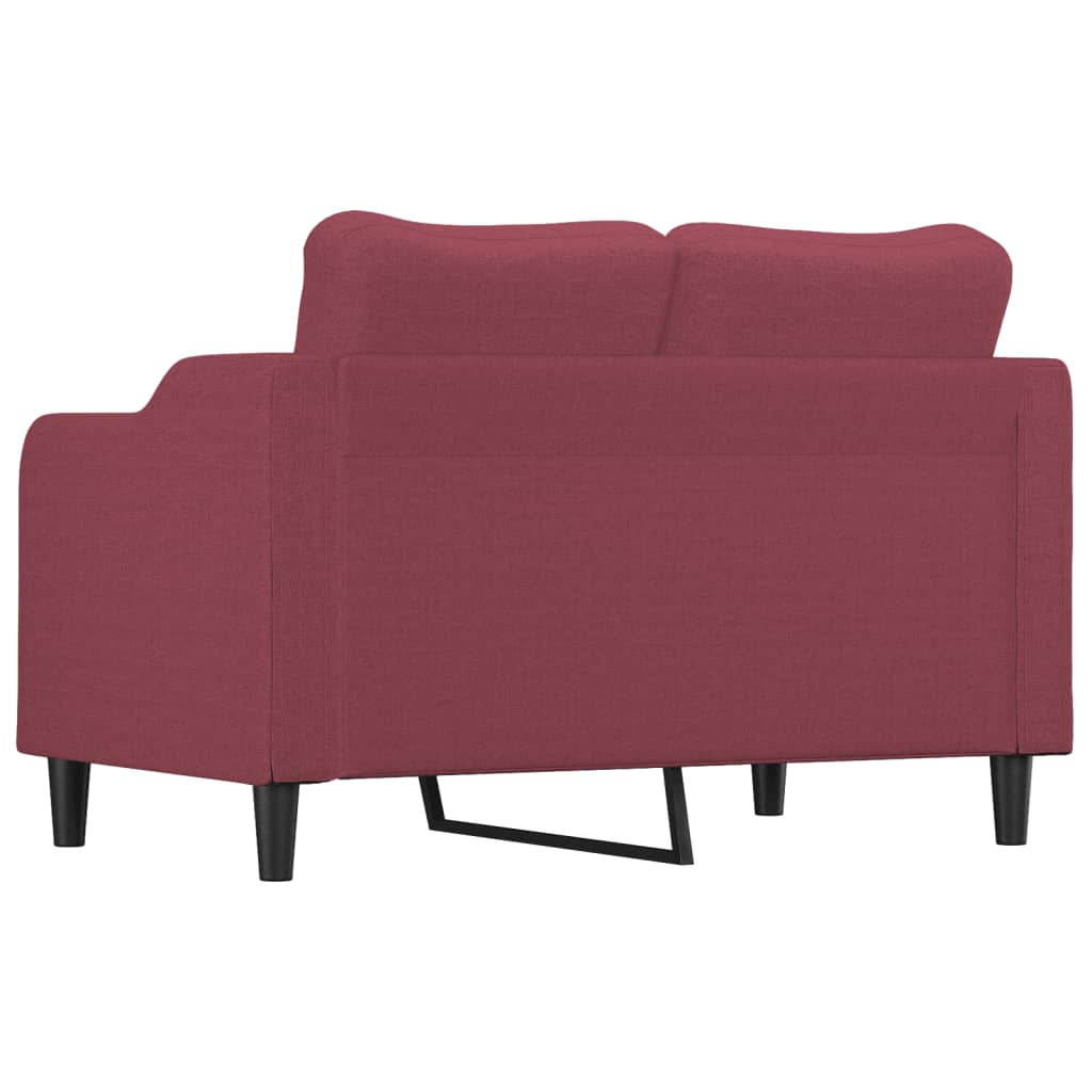 Canapé à 2 places Rouge bordeaux 120 cm Tissu - XIOS