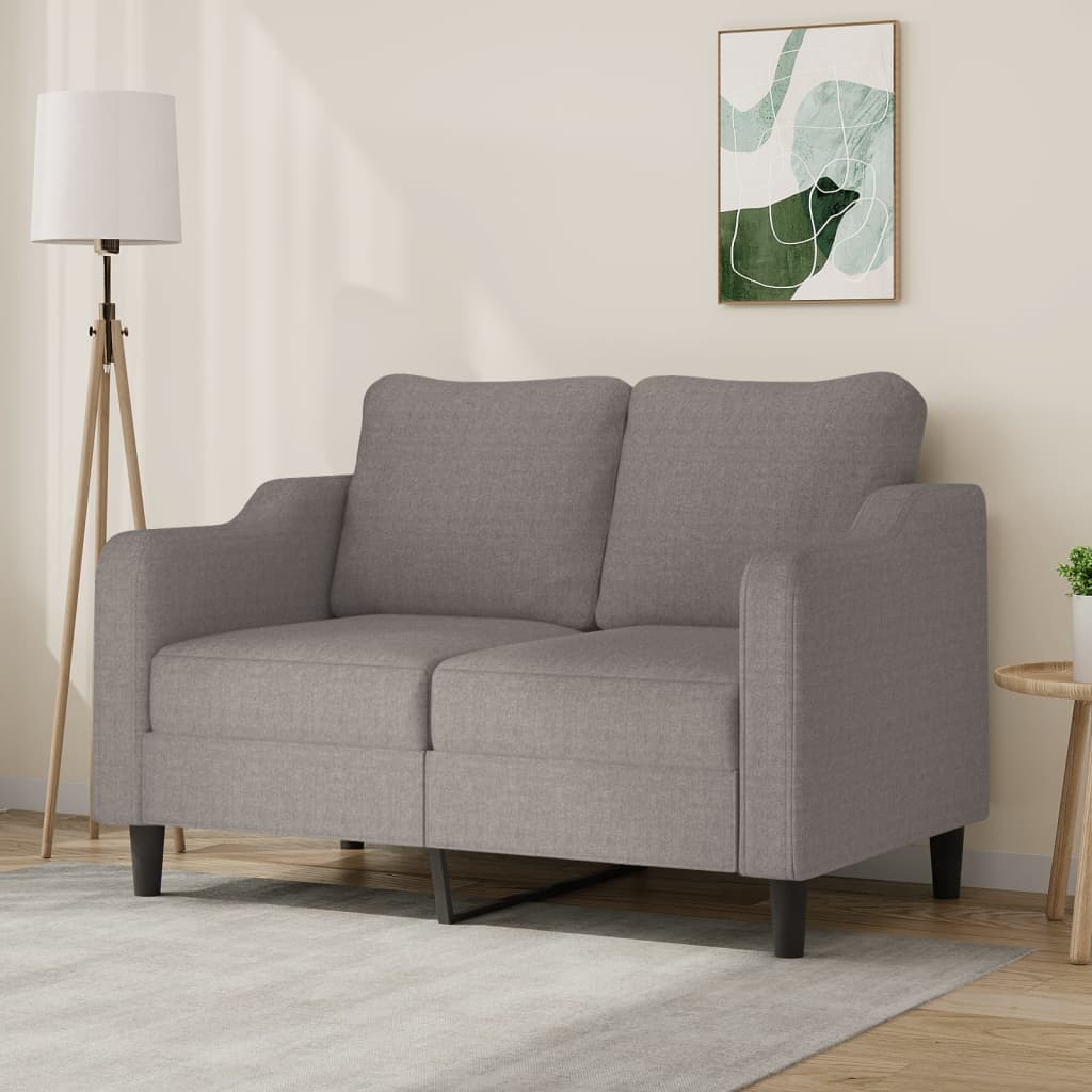 Canapé à 2 places Taupe 140 cm Tissu - XIOS
